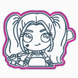 gif.gif STL file HARLEY QUINN / COOKIE CUTTER・3D print design to download