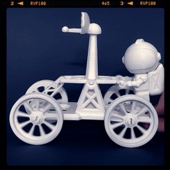 spaceman-4.gif 3D file Astronaut on a lunar rover・3D printer model to download