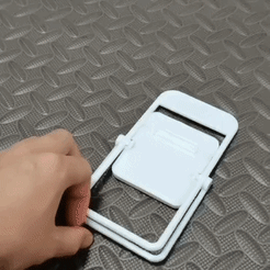 76752b6b45ccf9216f6d7c50975b87a9.gif STL file Mobile phone holder (folding chair)・3D printer model to download
