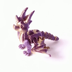 dragonnn.gif STL file Flying Dragon Flexi・3D printer design to download
