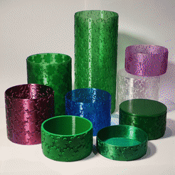 Clover-VCT-Slideshow.gif Download STL file 🍀 Four-Leaf Clover Vase Cup Tray 🍀 • 3D printer model, abbymath