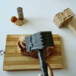 ezgif.com-gif-maker.gif STL file BEINBROT "meat tenderizer"・3D print design to download, arch-Rusev