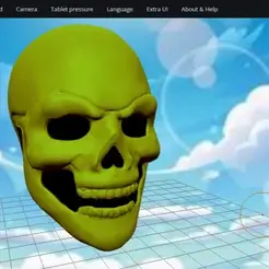 esqueletor.gif Fichier STL tête de squelette 80・Modèle à imprimer en 3D à télécharger