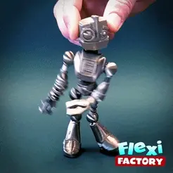 Flexi-Factory-Fokobot.gif Archivo STL gratuito Flexi Print-in-Place Fokobot 2.0 ( robot )・Objeto imprimible en 3D para descargar, FlexiFactory