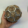 Kumiko_Icosahedron_movie.gif Kumiko Truncated Icosahedron, Icosahedron, Lamp, Football, Decoration