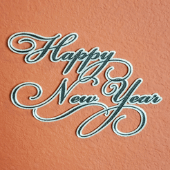 Happy-New-Year-Sign-Slideshow-Simple.gif STL file Happy New Year Hanging Sign・3D print design to download