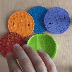 ASY_GIF_2.gif STL file TMNT Coaster Set・3D printer design to download