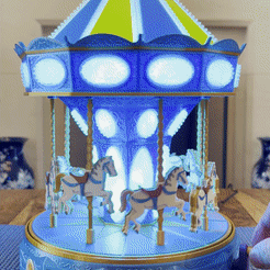 ezgif.com-gif-maker.gif 3D file CAROUSEL Lamp with Mechanical Movement・3D printing template to download