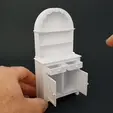 ezgif.com-optimize.gif Miniature Dresser (Hutch) with working drawers and doors - Miniature Furniture 1/12 scale
