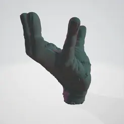 gifmano.gif Fichier STL Main de zombie Mercredi main réaliste prête à être imprimée・Modèle à télécharger et à imprimer en 3D