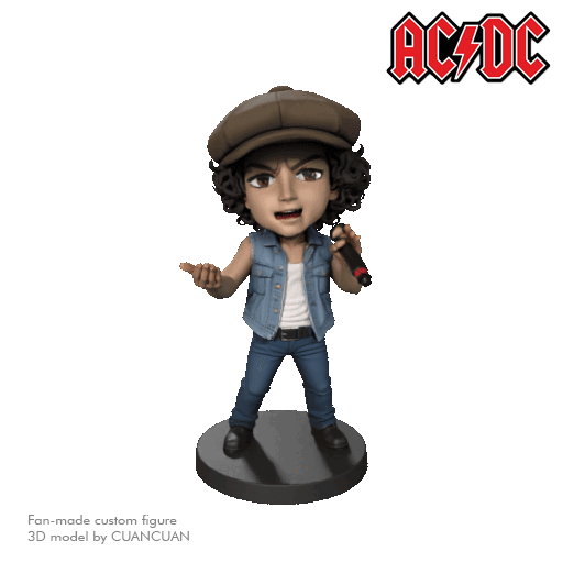 Brian Johnson – AC/DC Chibi Rock Vocalist Figure (Fan Art)
