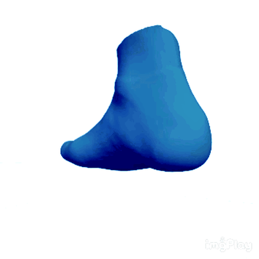Human foot with sock on 3D model