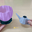 gif-사각.gif STL file 🪴 Watering Can Kettle Big & Mini for flower pot・3D printer model to download