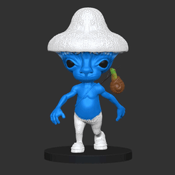 gif.gif STL file SMURF CAT - SMURF MEME・Model to download and 3D print