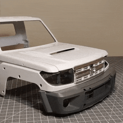 Open-Close-Hood.gif 3D file Hood Open-Close System for Toyota Land Cruiser 70 (LC70) Killerbody・3D printable model to download