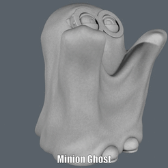 Minion Ghost.gif Download STL file Minion Ghost (Easy print no support) • 3D printing model, Alsamen