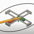 M19-1c1.gif Ruler drawing an ellipse / Fixed Double Slider Crank mechanism / Mechanical engineering kinematics practice use