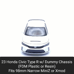 Type-R.gif STL file 22 Civic Type-R Body Shell with Dummy Chassis (Xmod and MiniZ)・3D printable model to download