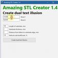 ) ‘Amazing STL Crestor 14 (apo Amazing STL Creator 1.4 Create dual text illusion YOUR a Word 1 Create dual text illusion STL-Datei App zur Erstellung einer doppelten Textillusion・3D-druckbare Vorlage zum herunterladen
