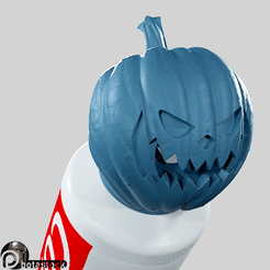 Head-01.gif STL file Pumpkin - Toothpaste Cup 01・3D printing model to download