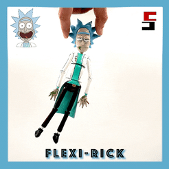 flexi-rick-and-morty-1.gif Archivo STL RICK Y MORTY FLEXI RICK ARTICULADO SIN SOPORTES・Modelo de impresora 3D para descargar, sliceables