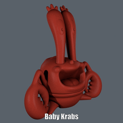 Baby Krabs.gif Descargar archivo STL Baby Krabs (Easy print no support) • Plan para la impresión en 3D, Alsamen