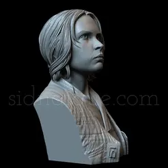 Jyn.gif 3D file Felicity Jones as Jyn Erso・3D printable model to download, sidnaique
