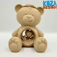 KOZA-TEDDY-BEAR-GIF.gif STL-Datei Valentins-Teddybär-Ornament ohne Stützen an Ort und Stelle gedruckt・3D-Druck-Idee zum Herunterladen