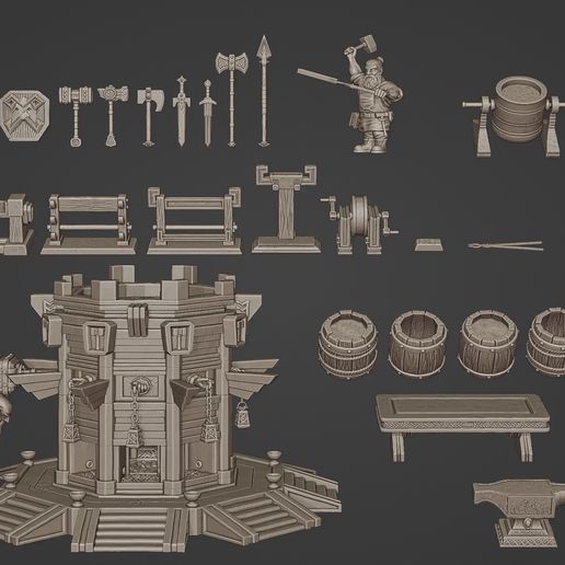 DwarfForge.mp4 Zwergenschmiede-Kulisse