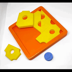 Untitled.gif Download file Cheese Mouse Puzzle! • 3D printer design, Alice3dArt