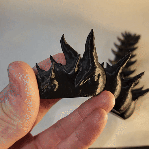 Articulated Spikey Snake - Flexible 3D Printed Toy 3D model