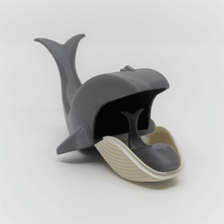 Whale.gif Free STL file Blue Whale Mama & Baby・3D printer design to download