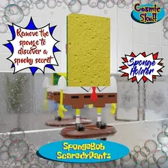 Scaredy-Pants-GIF.gif STL-Datei SpongeBob Scaredy Pants (Schwammhalter) herunterladen • 3D-druckbare Vorlage, Cosmic_Skull