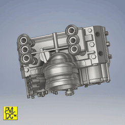 Flat-Six-Twin-3.4L_Kool-Kombi_PWLDC.gif Free STL file Volkswagen Kool Kombi Engine Diecast 1/64・Design to download and 3D print