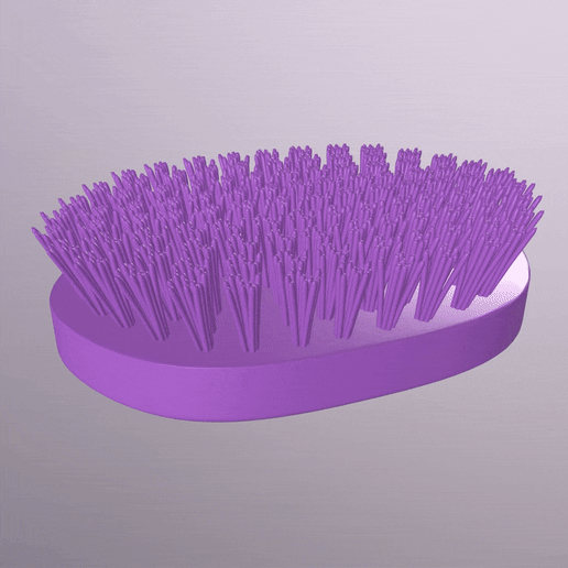 Oval Palm Brush 3D model