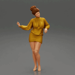 ezgif.com-gif-maker-6.gif Archivo 3D Mujer joven con mini vestido Modelo de impresión 3D・Objeto para impresora 3D para descargar, 3DGeshaft