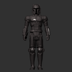 darck-trooper-armour.gif Файл 3D THE MANDALORIAN Moff Gideon Armoured 3.75" VINTAGE STYLE ACTION FIGURES .STL・Шаблон для загрузки и 3D-печати
