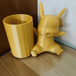 small-Gif-PIKACHU.gif Fichier STL 3 porte-crayons Pikachu・Objet imprimable en 3D à télécharger, losgutis