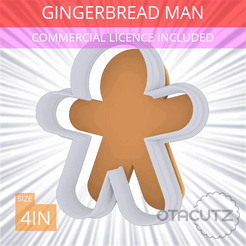 Gingerbread_Man~4in.gif STL file Gingerbread Man Cookie Cutter 4in / 10.2cm・3D printing design to download