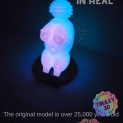 20230116_1142569.gif STL file Venus of Willendorf TnX. (With separate base)・3D printing model to download