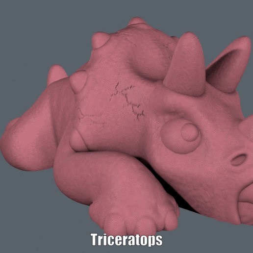 Triceratops (Easy print no support) 3D model