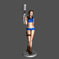 biggungirl_gif.gif 3D file Big Gun Girl・3D printable model to download