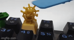 607pnu.gif STL file Mechanical Keyboard Keycap of a ship helm・3D printable design to download