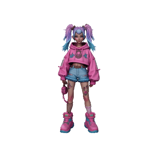 Pastel Street Style: Cute Anime Figure photo 2