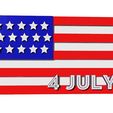 ele, USA Flag 4 July Desk Stand