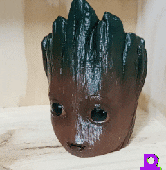 InShot_20230919_205650948.gif 3D file Groot flowerpot・3D printing idea to download