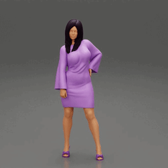 ezgif.com-gif-maker-10.gif Archivo 3D Modelo de mujer joven con vestido corto y sandalias Modelo de impresión 3D・Plan de impresora 3D para descargar, 3DGeshaft
