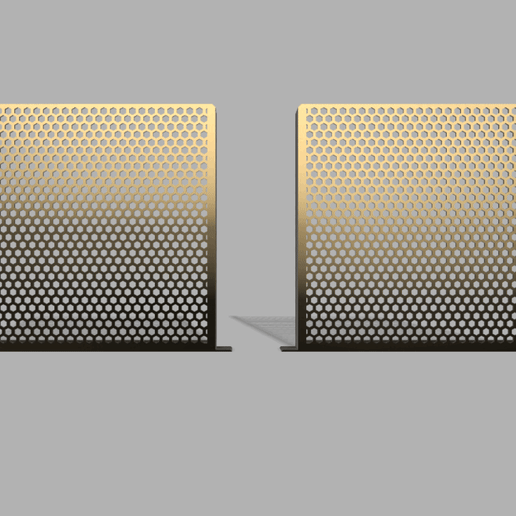 Honeycomb Bookend - Organizer & Stylish Design - 3D model önizlemesi