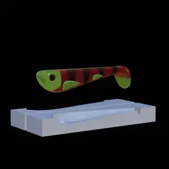 am-bait-13cm-hoof.gif STL file AM bait fish 13cm hoof form for predator fishing・3D printer design to download