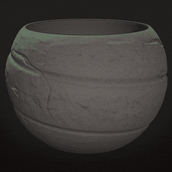20230223_123516.gif STL file flower pot sphere・3D printable model to download